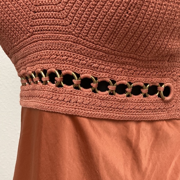 A.L.C Talia Crochet Bodice Satin Midi Dress - Picture 14 of 17